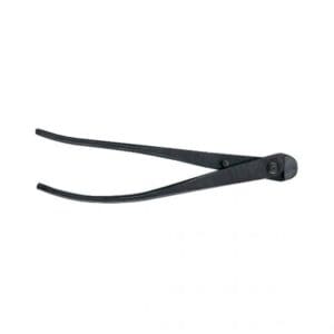 Black bonsai concave cutter on white background.