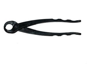 Black pliers on a white background.