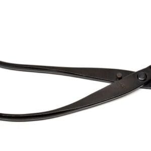 Black farrier hoof nipper on white background.