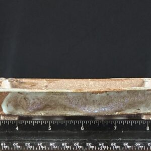 Rectangular ceramic dish with ruler scale.